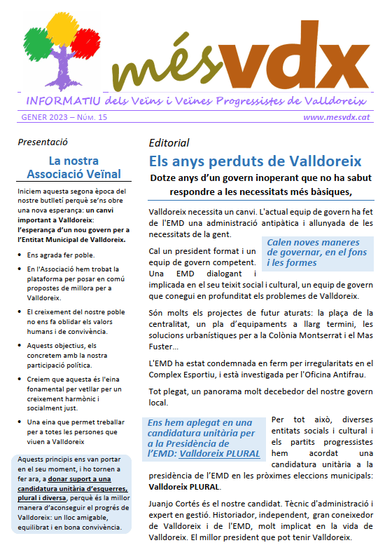 Butlletí mésVDX